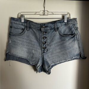 Free People Denim Button-Fly Women's Shorts